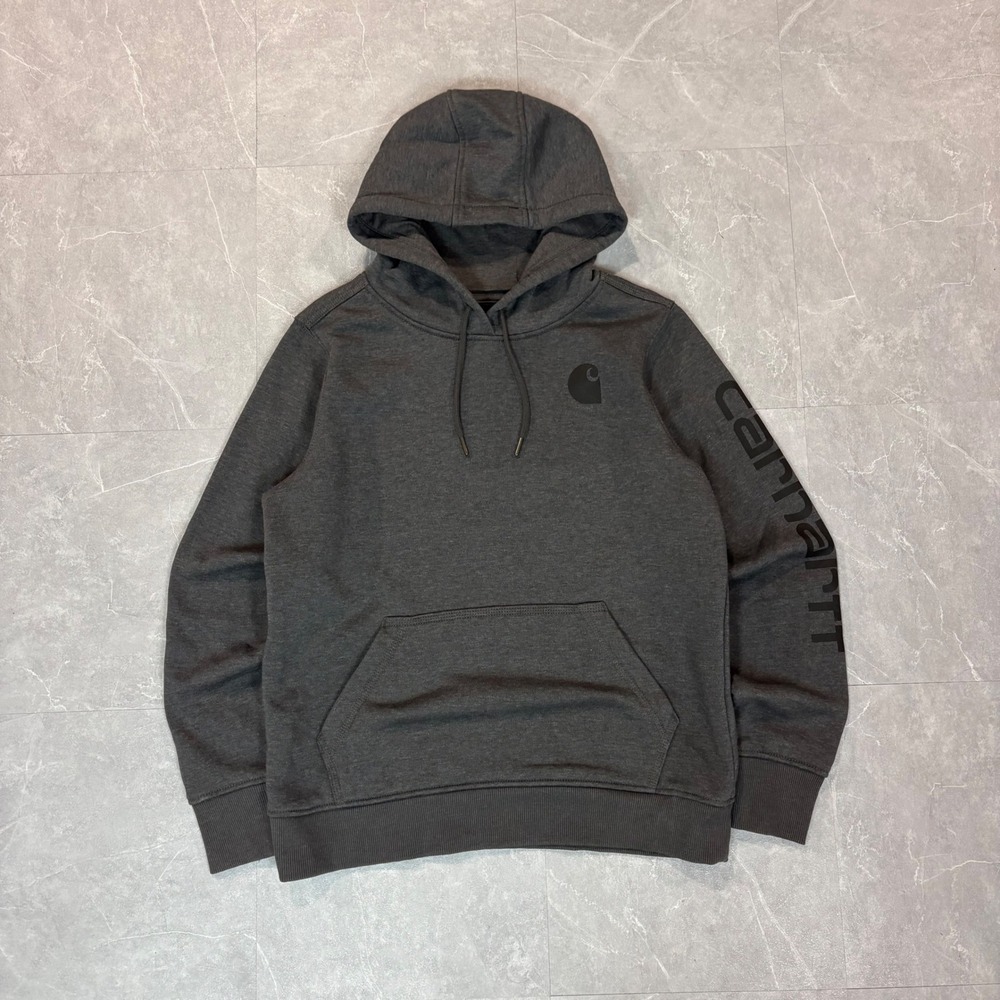 Carhartt Mens Relaxed Fit Logo Graphic Hoodie Charcoal Grey Medium 4045